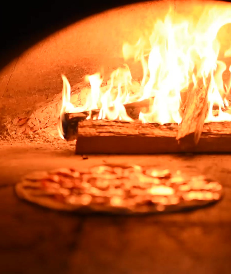 The wood fire